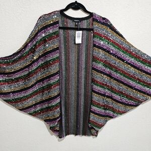 Torrid Multicolor Striped Poncho